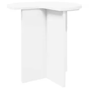 Vidaxl Stranska miza Bela O 39 x 38 cm Inženirski les