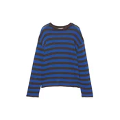 Pull&Bear Pulover modra/temno rjava