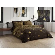 Set posteljnine iz mikrovlaken VISATA črna + prevleka za blazino 45 x 45 cm BREZPLAČNO