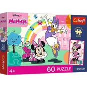 Disney Minnie miška 60-delna premium plus otroška sestavljanka s plakatom - Trefl