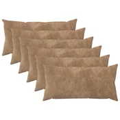 vidaXL Prevleka za blazino 6 pcs HEERLEN Taupe 40 x 80 cm Mikrofibra
