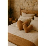 Aberto Design Dekorativni jastuk Kalp, 42x45x12 cm, Braon