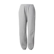 Nike Sportswear Hlače Studio Fleece pegasto siva
