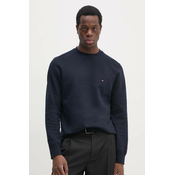 Pulover Tommy Hilfiger moški, mornarsko modra barva, MW0MW37232
