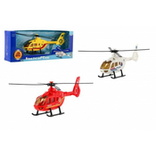 Teddies Helikopter/reševalni helikopter kovina/plastenke 18cm 3 vrste
