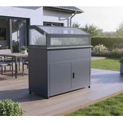 Metal raised bed with a cover and storage Plexa Plus