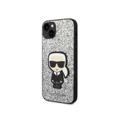 KARL LAGERFELD Futrola za iPhone 14 Silver Glitter Flakes Ikonik