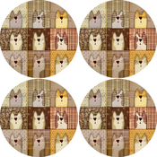 Bertoni Home Unisexs 4 Round Table Pads Set Pexeso