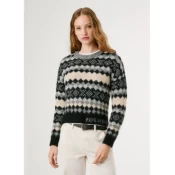 Pepe Jeans za ženske. PL7000039 Pulover Celestine sive barve (XS), Priložnostno, Siva, Poliester