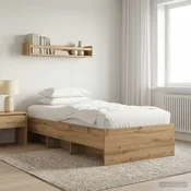 vidaXL Konstrukcija postelje Artisan hrast 80 x 200 cm Inženirski les