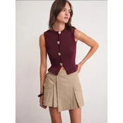 MixRay Top Strickoberteile burgund