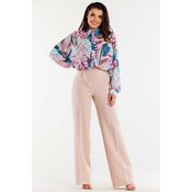 Awama Womans Shirt A513 Pink/Flowers