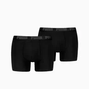 PUMA Mens Boxer Briefs 2 Pack, Black/Phantom