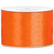 Saten trak ORANŽEN Dekorativni poročni trak 50 mm 25 m