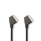 Nedis Kabel SCART | SCART moški | SCART moški | Ponikljano | 480p | 1,50 m | Okrogla | PVC | Črna | Oznaka
