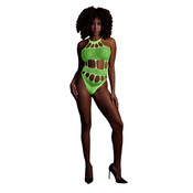 Ouch! Glow in the Dark Body with Grecian Neckline Neon Green XL-4XL