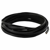 vidaXL Usnjeni trak Črna 500 x 0,3 cm Usnje