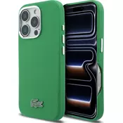 Lacoste PVC Iconic Petit Pique Metal Logo MagSafe zadnji pokrov za iPhone 16 Pro Max Estragon Green