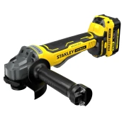 Stanley V20 Akumulatorski brezkrtačni kotni brusilnik, 2 x 4,0 Ah 18 V SFMCG700M2K