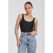 Womens shiny Rib Body black