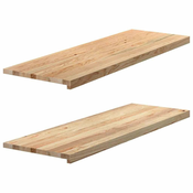 Prozorske klupice 2 kom 120x40x2 cm netretirane masivne hrast