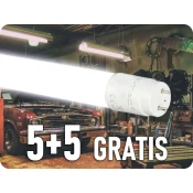 V-TAC T8 LED cev 9W, 850lm, G13, 60cm, plastika, 5+5 gratis! Farba svetla: Dnevna bela
