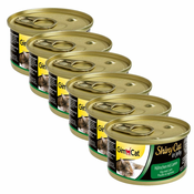 GimCat ShinyCat piščanec + jagnjetina 6x70 g