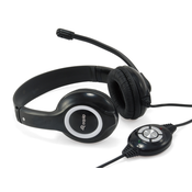 Equip 245301 naglavne slušalice i slušalice s ugradenim mikrofonom Žicano Obruc za glavu Pozivi/glazba USB Tip-A Crno