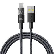 Punjac i podatkovni 100W USB-A na USB-C kabel Baseus Data Cable Display 2 - 1m - cosmic black