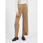 Light brown womens wide trousers VILA Amerone - Ladies