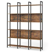 Songmics Knjigarna 6 odprtih polic 24x128x1871 cm rjava
