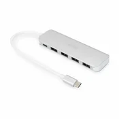 DIGITUS Digitus hub USB 3.0 4xA + TipC srebrn DA-70242-1, (21165077)