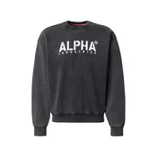 ALPHA INDUSTRIES Majica črna/bela