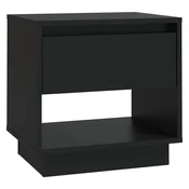Vidaxl Nočna omarica črna 45x34x44 cm iverna plošča