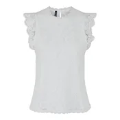 Pieces Olline Majica brez rokavov 745689 Bela