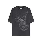 Bershka Majica antracit/svetlo siva