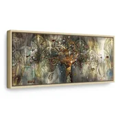 Slika - Land of Happiness 150x50 U prirodnom drvenom okviru