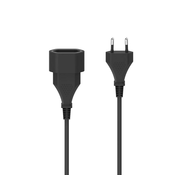 HAMA Podaljševalni kabel z evro vtičem, za notranje prostore, 5 m, črn