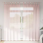Voile zavjese s petljama 2 kom svijetlo ružicaste 140x225 cm