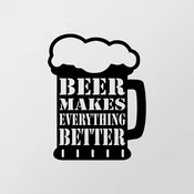 Wallity Zidna dekoracija Beer, 35x45cm, Crna