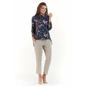 Awama Womans Blouse A213 Navy Blue