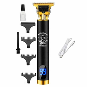 Malatec 1500 mAh akumulatorski strižnik za lase in brado – prirezovalnik LCD