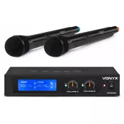 VONYX WM522 Micro VHF 2CH HH Display brezžični ročni mikrofon