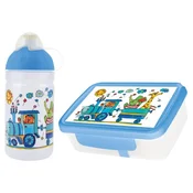 Komplet R&B škatla in steklenica Vlak z živalmi 500ml