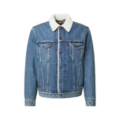 LEVIS  Prehodna jakna Type III Sherpa Trucker Jacket moder denim
