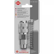 Priključki za spiralno cev 12 x 8 mm, hitra spojka z vzmetjo v blistru 4304441