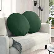 Jastucici za sjedenje 2 pcs Tamnozelena O 80 cm Kordura tekstil
