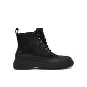 Tommy Hilfiger Gležnjarji Outdoor Rubber Lth Boot Wpm FM0FM05957 Črna