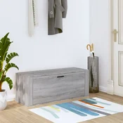 Vidaxl vidaXL Stenska omarica za čevlje siva sonoma hrast 100x35x38 cm
