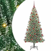 Vidaxl Umjetno božično drevo s snežno obloženimi vejicami in LED lučko